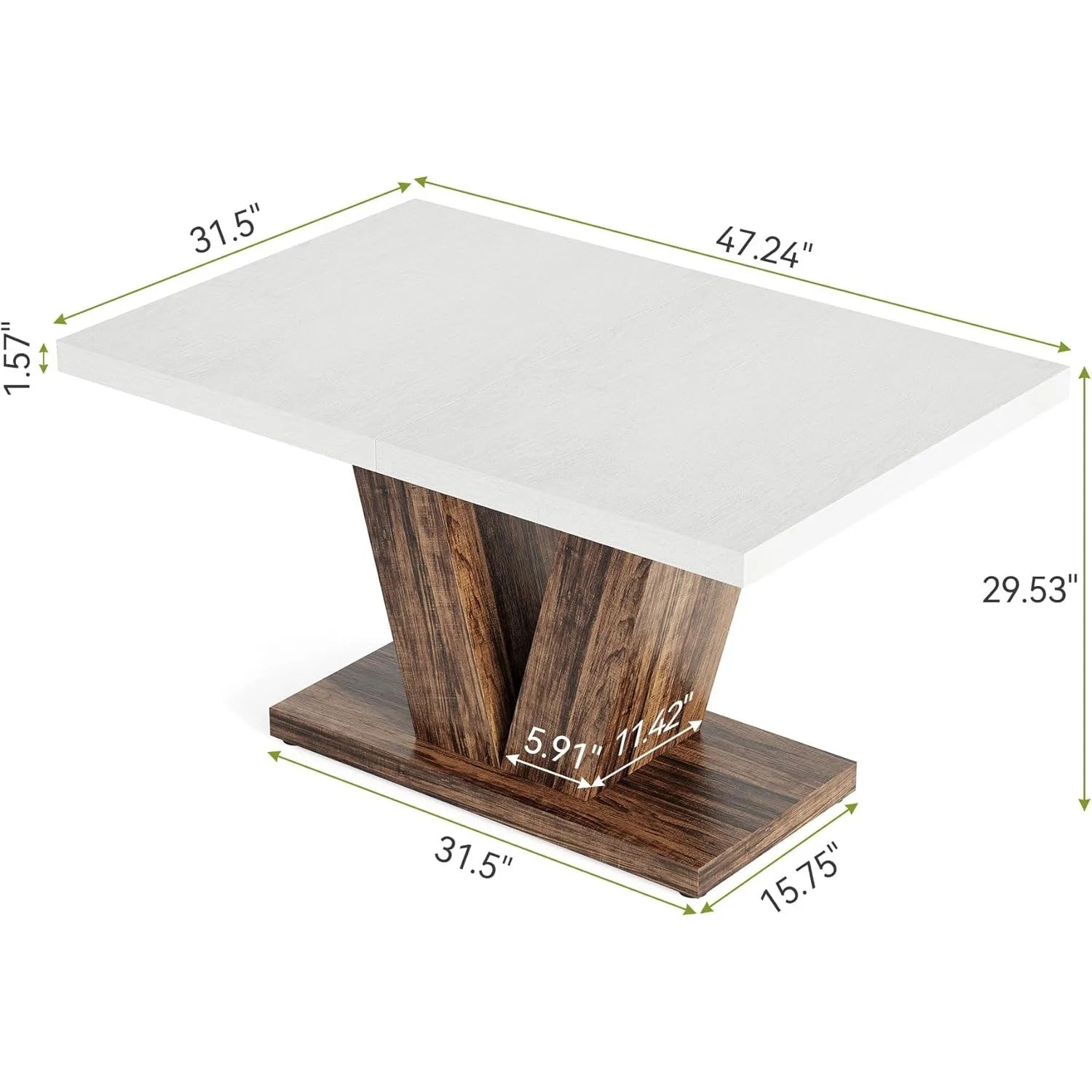 LITTLE TREE 47" Inches Dining Table for 4 - Loft&Timber