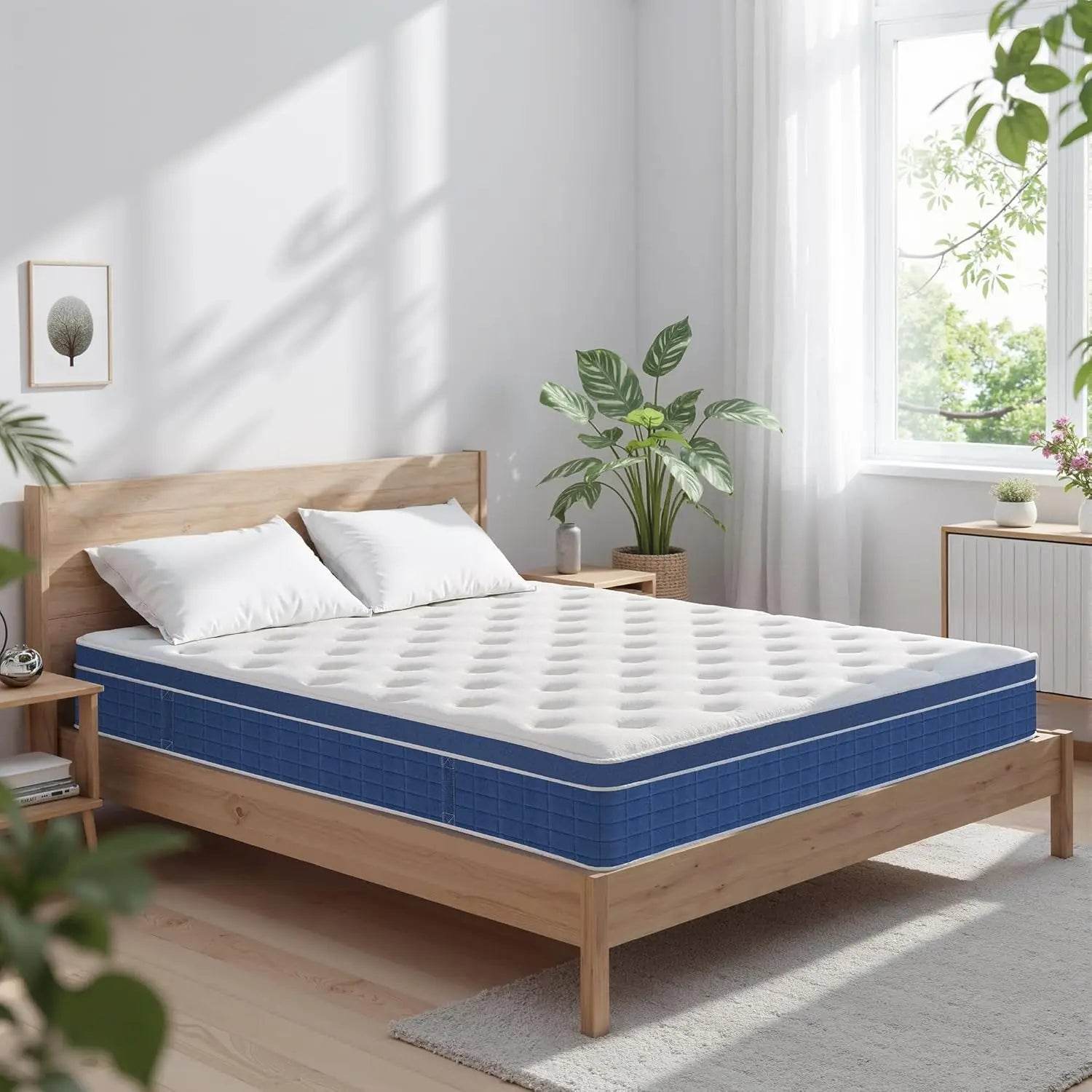 Mattress 14 Inch, Hybrid King Size Mattress in a Box, Gel Memory Foam Mattress with Pocket Springs - Loft&Timber