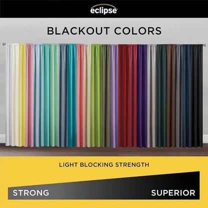 Kendall Modern Blackout Thermal Rod Window Curtain (1 Panel), 42 X 63, Purple - Loft&Timber