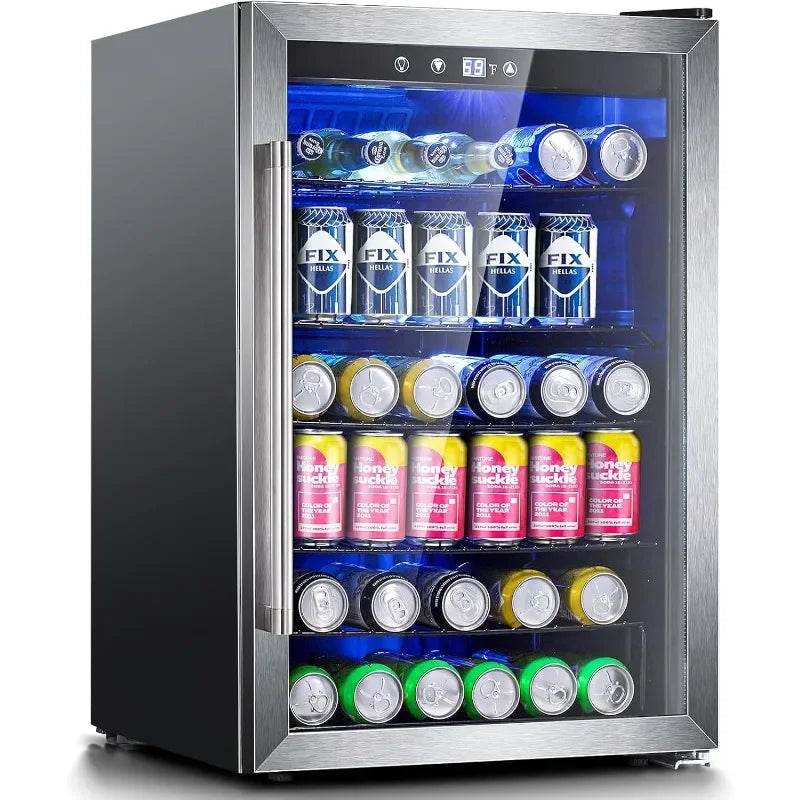 Mini Fridge Cooler - 12 Bottle 48 Can Beverage Refrigerator
