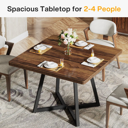 Tribesigns Square Dining Table for 4, 31.5" - Loft&Timber