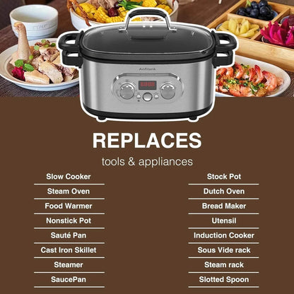10-in-1 Programmable Slow Cooker with Timer - Loft&Timber
