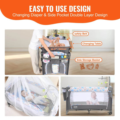 SucceBuy Baby Bassinet 77 pounds Load Capacity - Loft&Timber