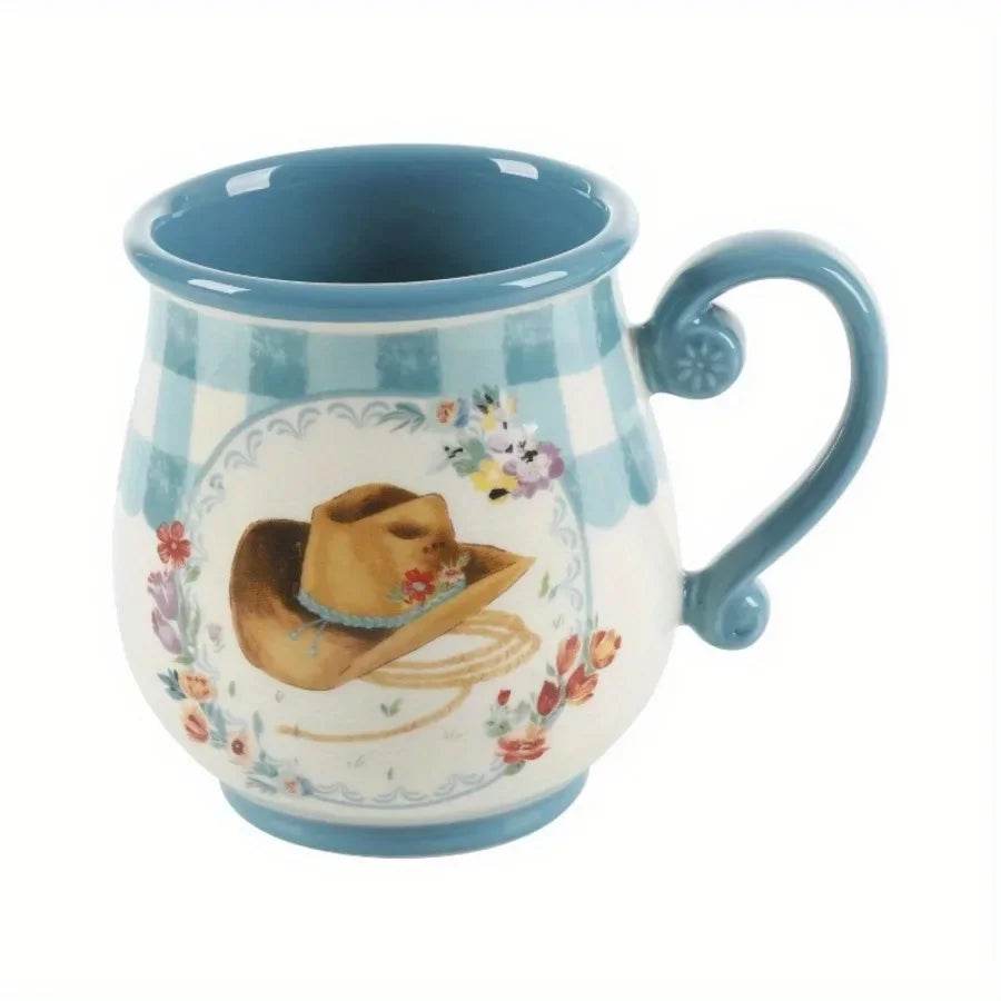 Add a pop of color to your kitchen with the Novelty Plaid Multicolor Pottery 16 oz Mugs, Set of 4 - Loft&Timber