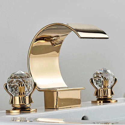 Senlesen Luxury Golden Waterfall Basin Faucet - Loft&Timber