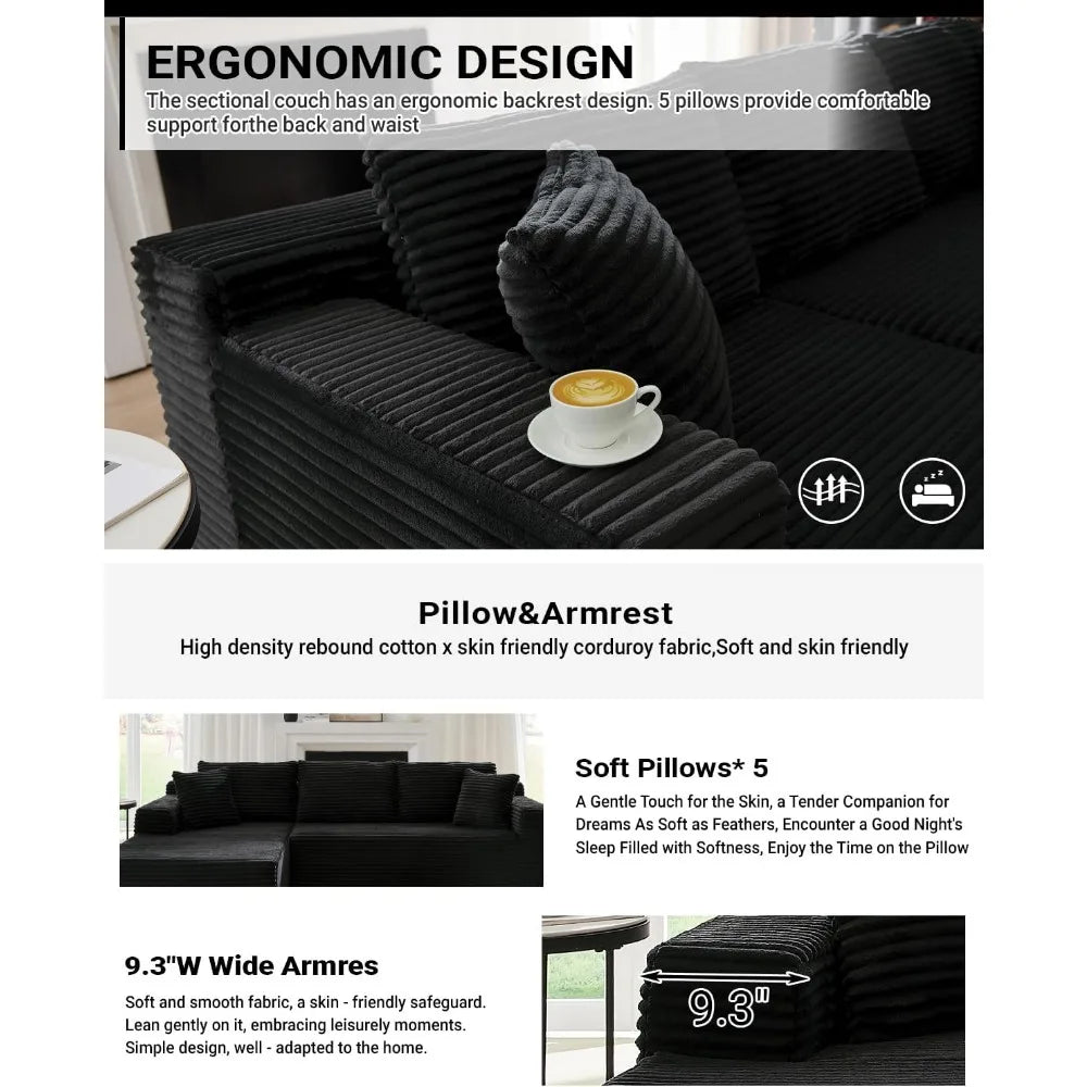 105" Cloud Sectional Couch - Loft&Timber