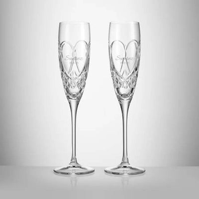 Personalized True Love Wedding Champagne Flutes Set of 2