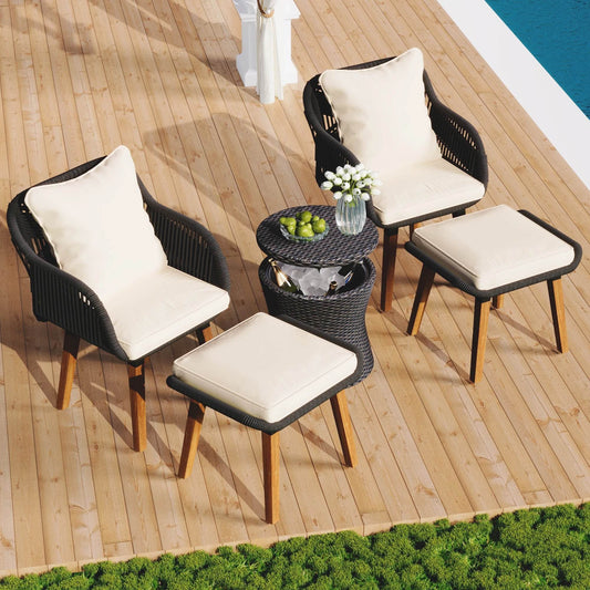 5 Pieces Outdoor Patio Furniture Set - Loft&Timber
