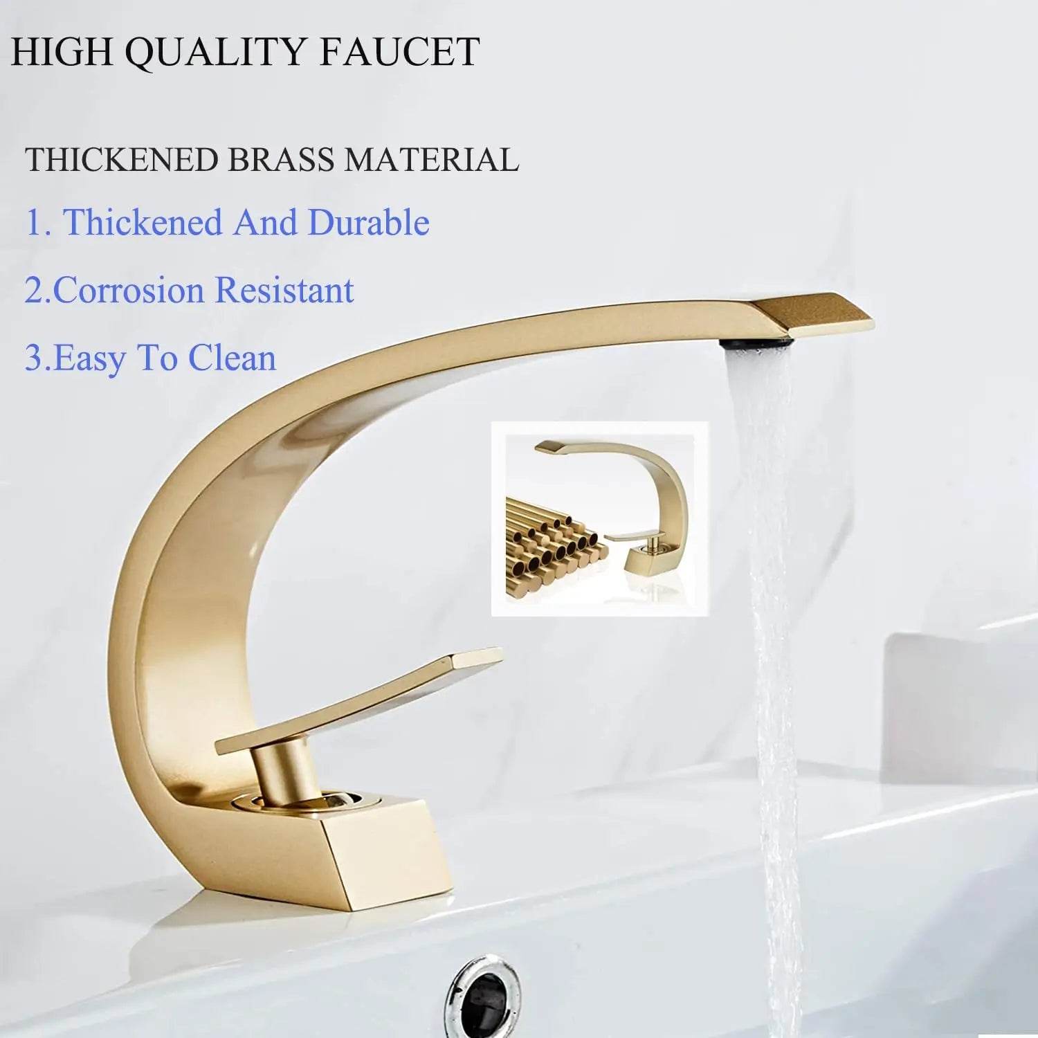 Waterfall Bathroom Faucet 1 Hole - Loft&Timber