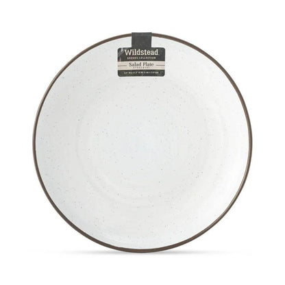 Ceramic Salad Plate Rustic Round Dinnerware Dishwasher Microwave Safe