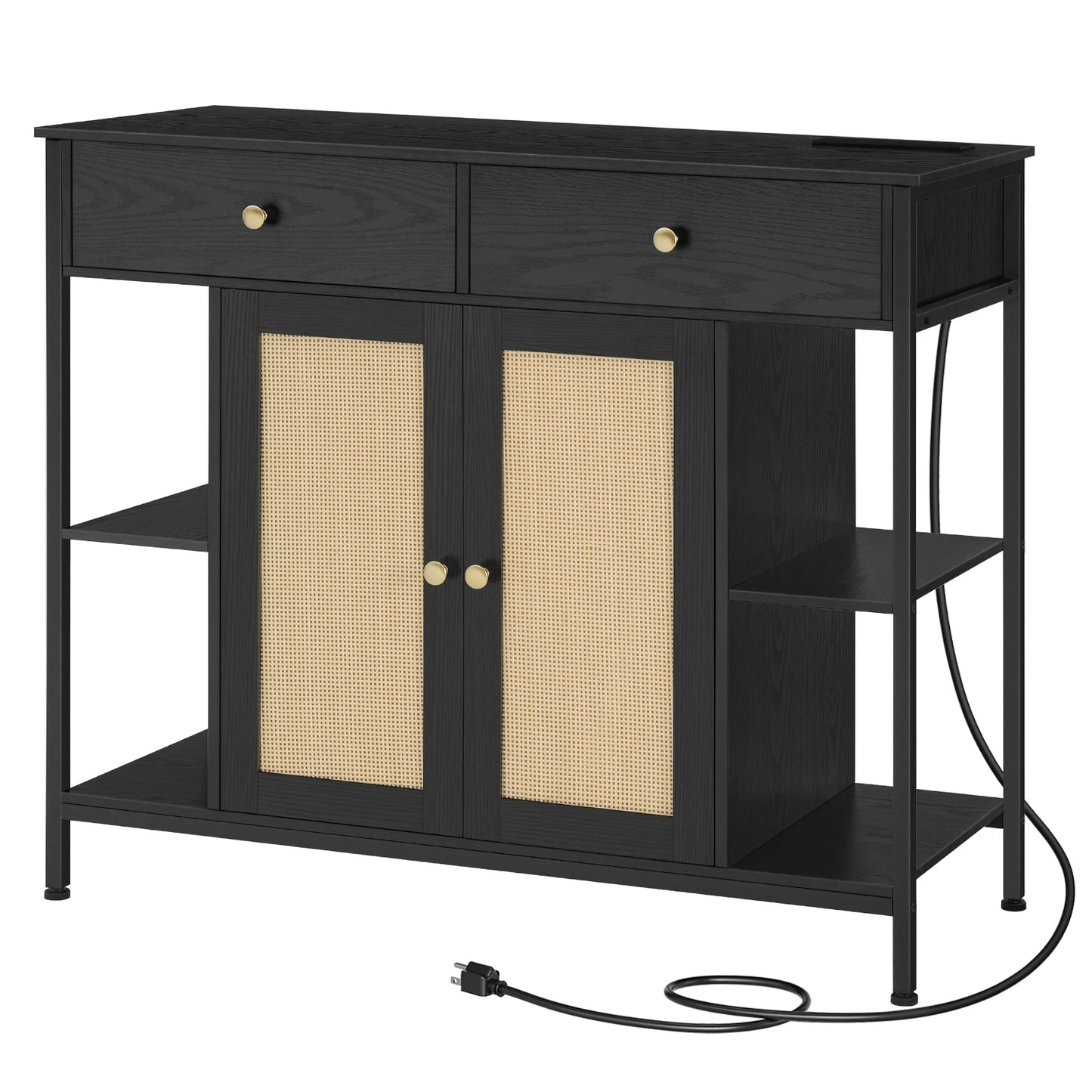 42" HOOBRO Sideboard Buffet Cabinet with Charging Station - Loft&Timber