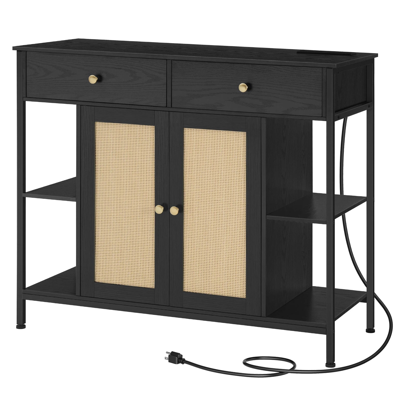 42" HOOBRO Sideboard Buffet Cabinet with Charging Station - Loft&Timber