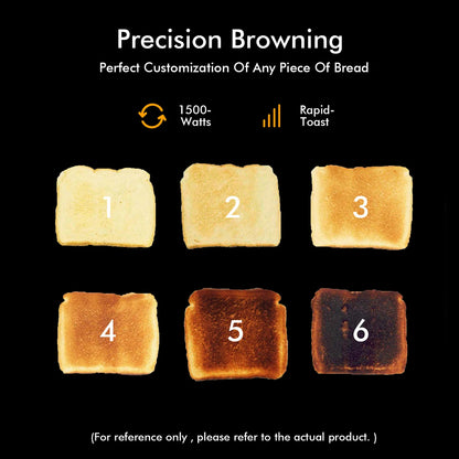 4 Slice Toaster, 1.5" Extra Wide Stainless Steel Slots - Loft&Timber