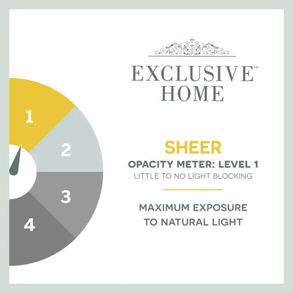 Penny Sheer Embellished Stripe Grommet Top Curtain Panel Pair, 108" Length, Winter White