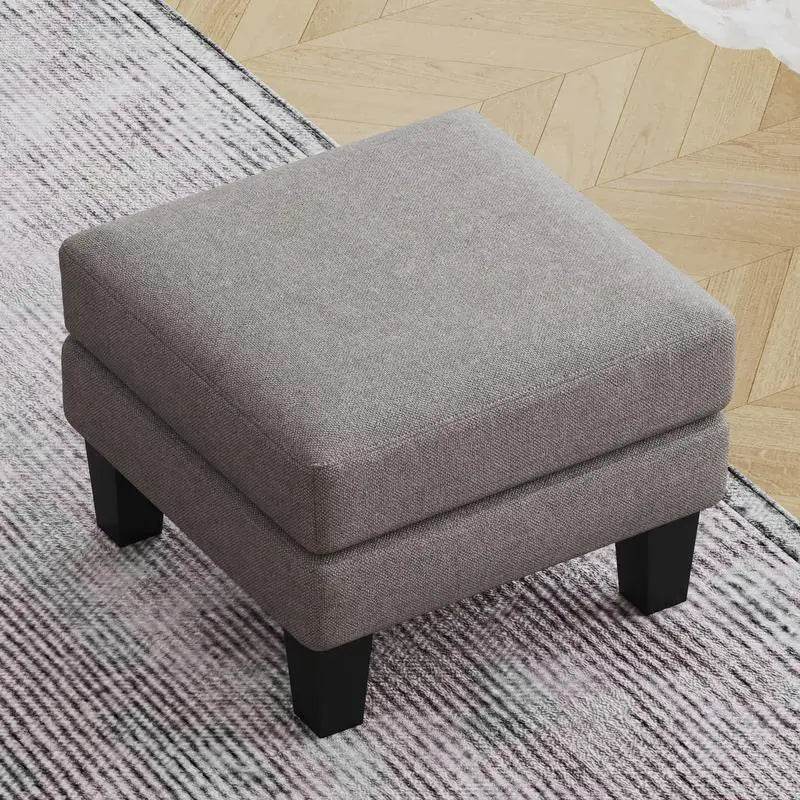 Light Gray Fabric Ottoman - Stylish and Versatile Storage Solution - Loft&Timber