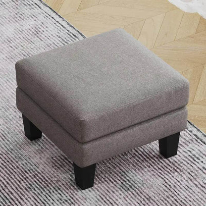 Light Gray Fabric Ottoman - Stylish and Versatile Storage Solution - Loft&Timber