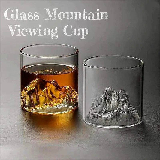Glass Mountain Viewing Cup Japanese Mount Fuji Hidden Mountain Cup