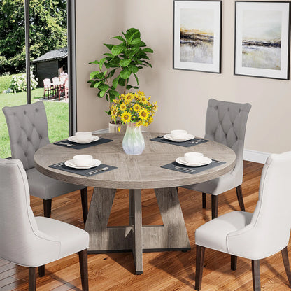 Tribesigns Round Dining Table for 4, 47" - Loft&Timber