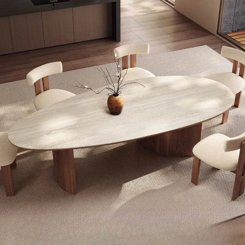 Center Dining Table Wood Table &/Or 6 Elegant Oval - Loft&Timber