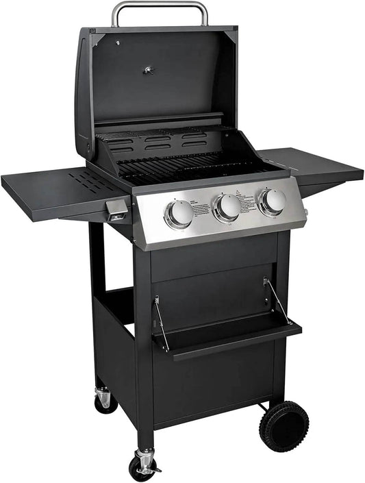 3 Burner Gas Grill, 30000 BTU Propane BBQ Grill - Loft&Timber