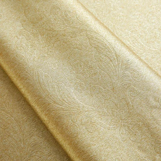 Elegant Double-Layer Curtains with Embossed Base & 3D Embroidered Detailing
