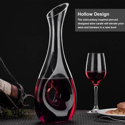 Wine Decanter - Crystal Glass Wine Carafe，40oz - Loft&Timber