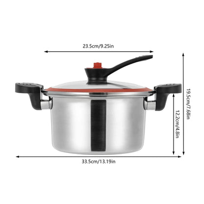 Non-Stick Silver Stainless Steel Micro Pressure Cooker - Loft&Timber