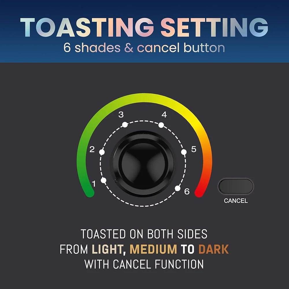 Cool Touch Toaster with 6 Temperature Settings