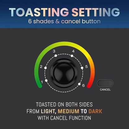 Cool Touch Toaster with 6 Temperature Settings
