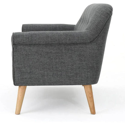 Mariah Mid-Century Modern Loveseat, Grey - Loft&Timber