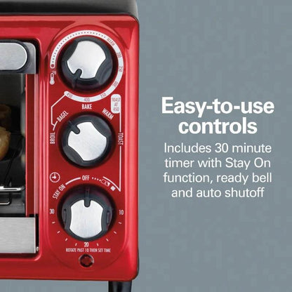 Hamilton Beach 4 Slice Toaster Oven, with 5 Versatile Cooking Modes - Loft&Timber