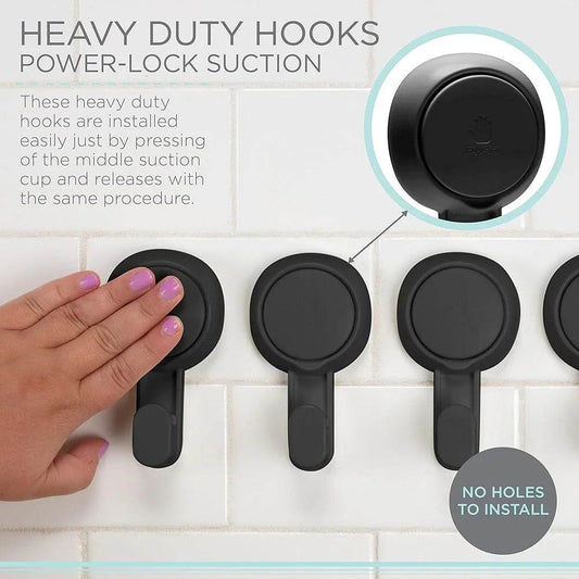 4 Pack Gel Suction Cup Hooks Heavy Duty - Loft&Timber