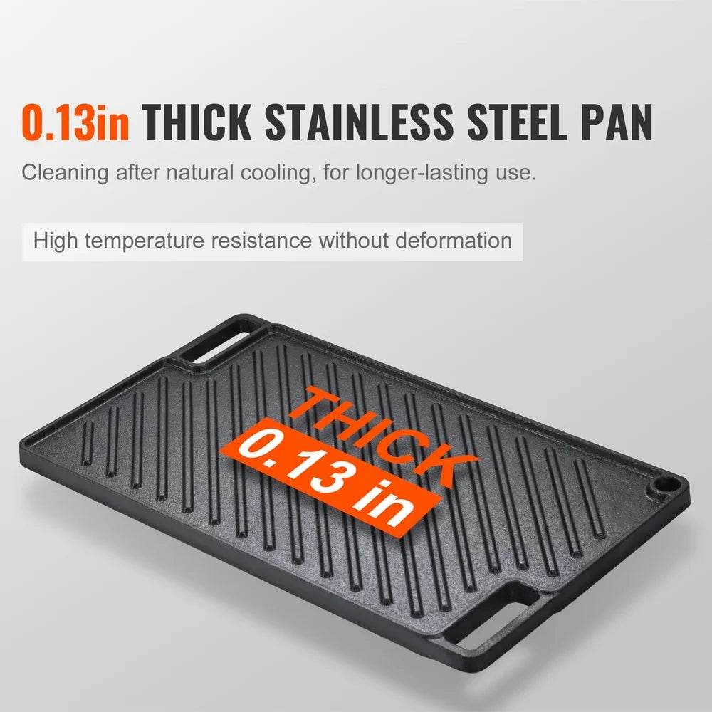 Reversible Cast Iron Griddle Non-Stick Double-Sided - Loft&Timber