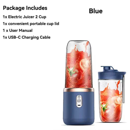 Portable Blender Bottle Electric 6 Blades Multifunction Juice Blender