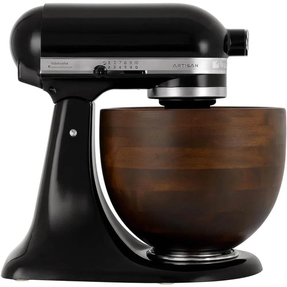 5-Quart Premium Walnut Wood Mixing Bowl for 4.5 and 5 Qt in Natural Walnut Wooden Bowl - Loft&Timber