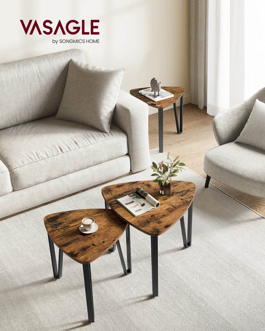 VASAGLE Nesting End Tables Set of 2 - Loft&Timber