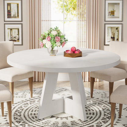 Tribesigns Round Dining Table for 4, 47" - Loft&Timber