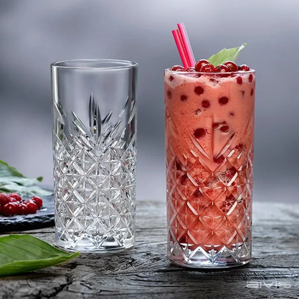 1/2/4pcs 11oz Highball Glasses Barware Collins Tumbler for Water Juice Beer and Cocktail Glass Drinking Set
