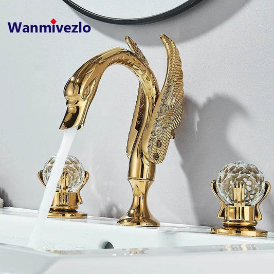 Wanmivezlo Gold Swan Basin Faucet - Loft&Timber