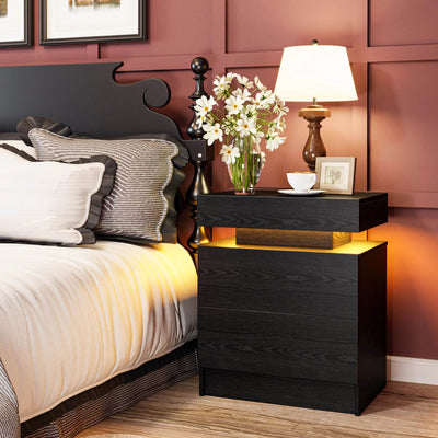 LIKIMIO Night Stand with Charging Station