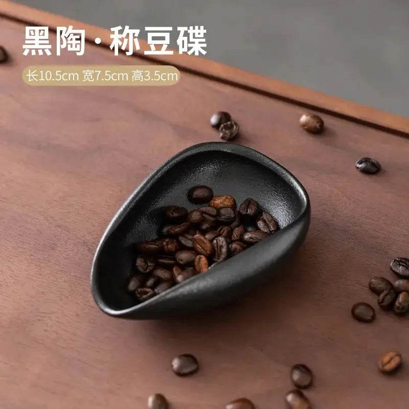 Ceramic Coffee Bean Dosing Cup Tray - Pottery Espresso Scoop for Precision Coffee Brewing - Loft&Timber