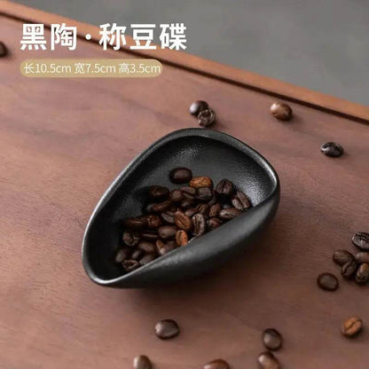 Ceramic Coffee Bean Dosing Cup Tray - Pottery Espresso Scoop for Precision Coffee Brewing - Loft&Timber