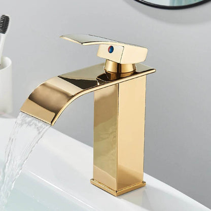 Quyanre Matte Black Waterfall Basin Faucet - Loft&Timber