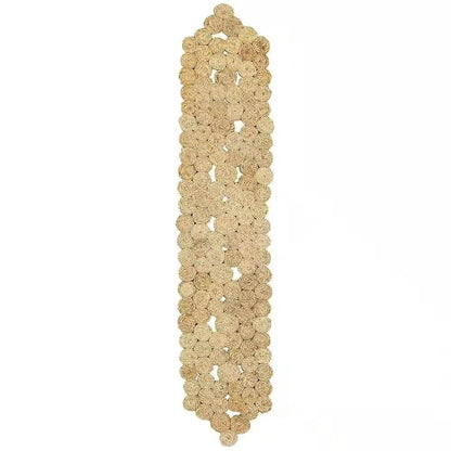 Rustic Natural 1 ft. 4 in. 6 ft. 8 in. Organic Jute Table Runner - Loft&Timber