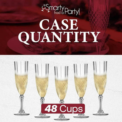 Disposable Plastic Champagne Flutes, Clear 8 oz Capacity - Loft&Timber