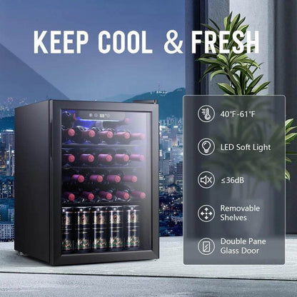 2.6 cu.ft Wine Cooler/Cellar Mini Beverage Refrigerator