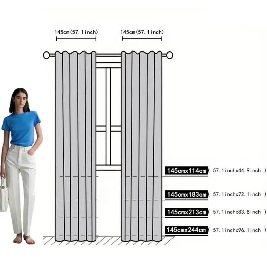 2pcs white lace embroidered mesh knitted sheer curtains in a French retro romantic style - Loft&Timber