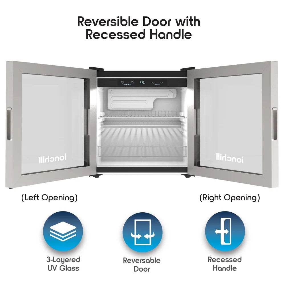 Compact Beverage Refrigerator 48 Can Mini Fridge - Loft&Timber