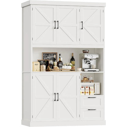 76" Tall Kitchen Pantry Storage Cabinet - Loft&Timber