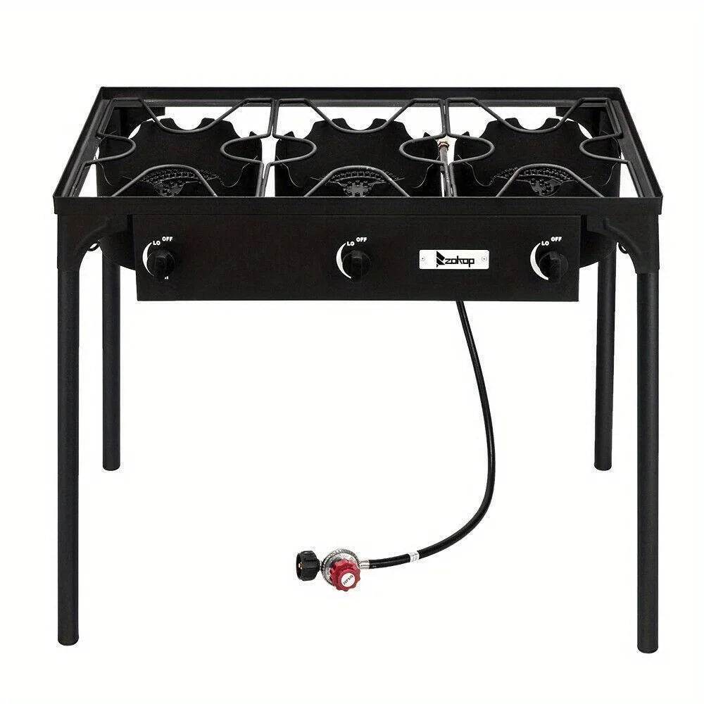 225000 BTU Propane Stove 3 Burner Gas Outdoor Portable Camping Party BBQ Grill - Loft&Timber